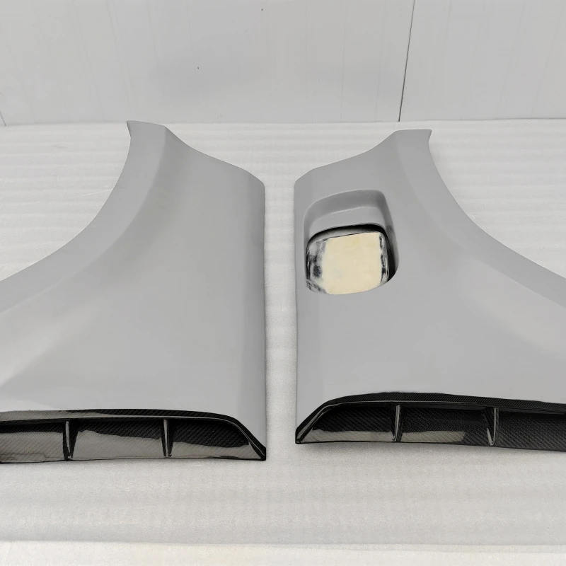 Premium 17carbon Dry Carbon Fiber Front Rear Wide Kit With Adhesive Tapes Fit Defender 110 Auto Modification A view 3