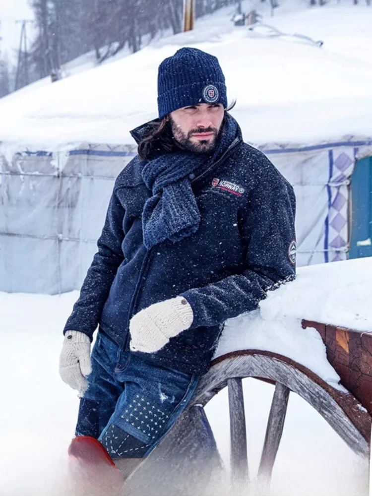 

Thickened Winter Jacket Polar Exploration Platinum Series Men's Outdoor Fleece Coat Couple's Fashion Urban Style Long Sleeve