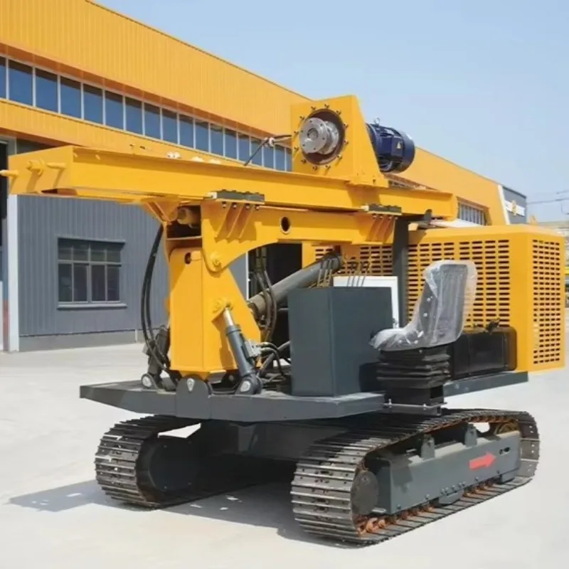 Automatic Hydraulic Crawler Photovoltaic Pile Driver Ground Drill Custom Screw Piling Machine For Slope Terrain