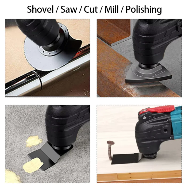 Многофункциональный инструмент, осциллирующие многофункциональные инструменты, ремонт с переменной скоростью, электрический триммер, электрическая пила для батареи 21 В, 18 В