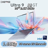 DERE  16inch 2.5K OLED 60Hz intel Ultra9 185H AI laptop 32G DDR5+ 1T PCIe4.0 1.65Kg  Lightning 4  WIFI6 BT Gaming notebook