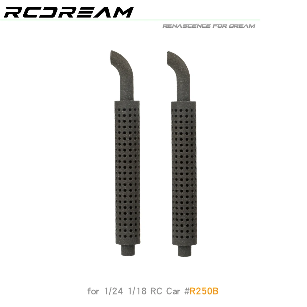 مقلد الزخرفية العمودي ماسورة العادم تعديل الملحقات ل 1/24 1/18 RC الزاحف سيارة مركبة يتم التحكم بها عن بُعد FMS FCX24 ترقية جزء