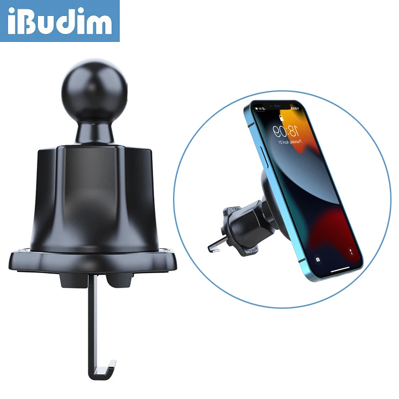

iBudim Universal Car Air Vent Phone Holder Clip 17MM Ball Head for Auto Air Outlet Magnet Car Phone Holder Gravity Phone Mount