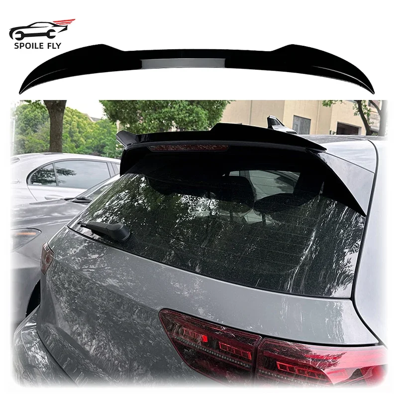 

For VW Volkswagen Golf 8 MK8 R GTI GTE GTD 2020 To Up Maxton Style Spoiler High Quality ABS Rear Wing Glossy Black Carbon Fiber