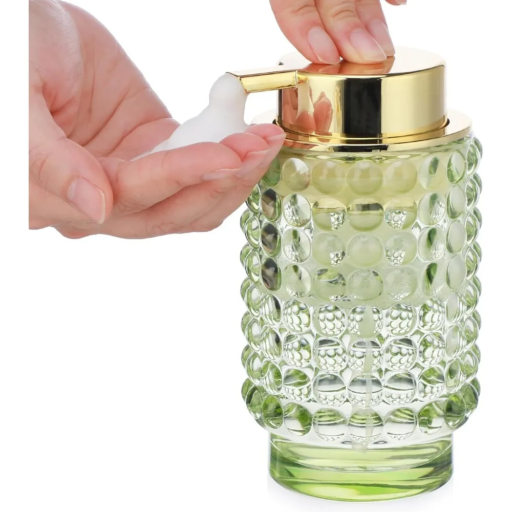 

Glass foam soap dispenser, refillable foam hand sanitizer dispenser, suitable for farmhouse kitchen decoration