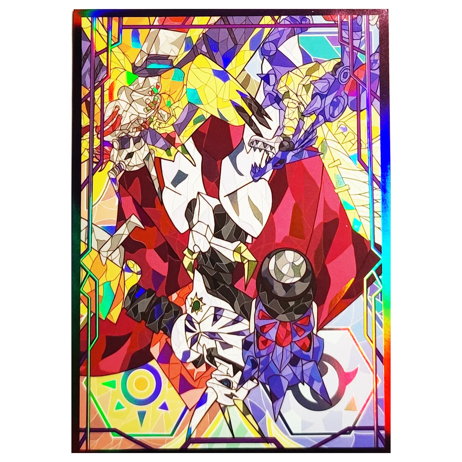 

60PCS HOLO Anime Card Sleeves 66x91mm Board Game Cards Protector Card Shield Double Card Cover for PTCG/PKM/MGT WS Trading Cards