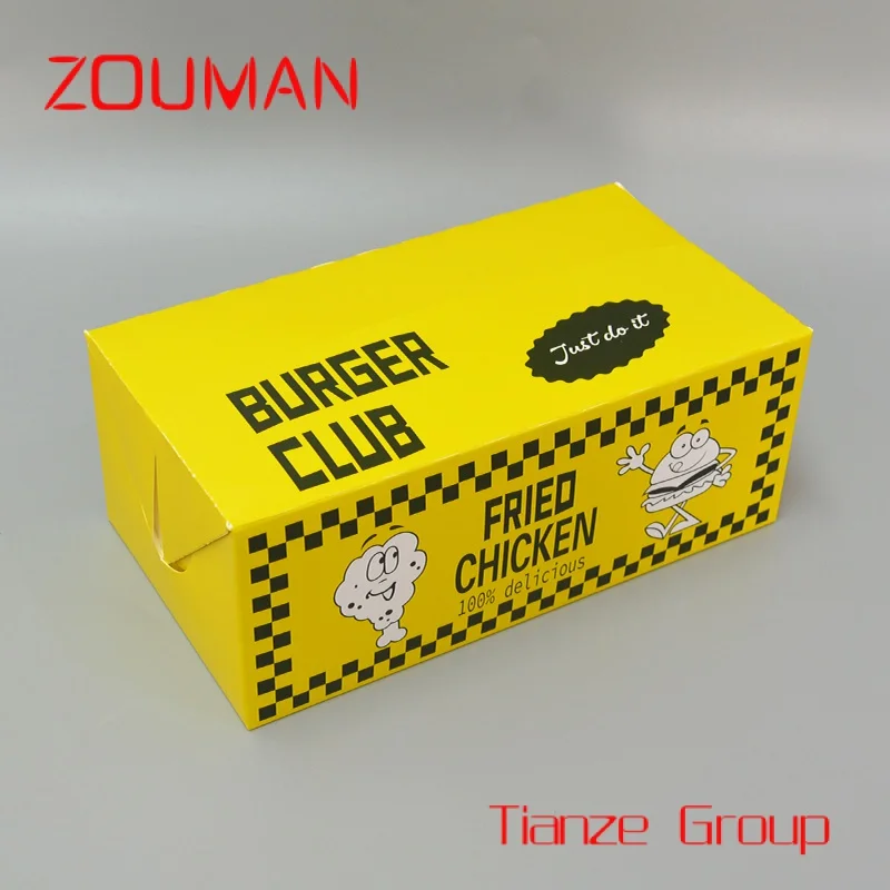 Custom , Custom Restaurant Fast Food Packaging Fried Chicken Chips Takeaway Food Box Packaging