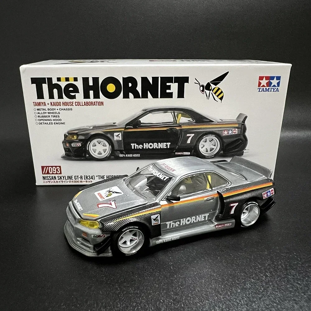 Kaido House MINIGT Tamiya 1:64 Skyline GTR R34 The Hornet Alloy Diecast Car Model Toy Limited Edition Collection Christmas Gift