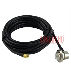 5 Meters RG58U Coaxial SMA Male and Right Aangle SO239 Connector for Walkie Talkie Radio Antenna Cable