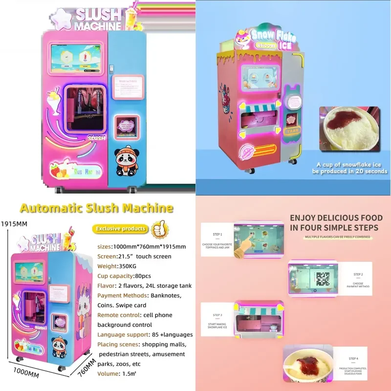 New Automatic Slush Machine Commercial Street Vending Machine for Slush Ice Making