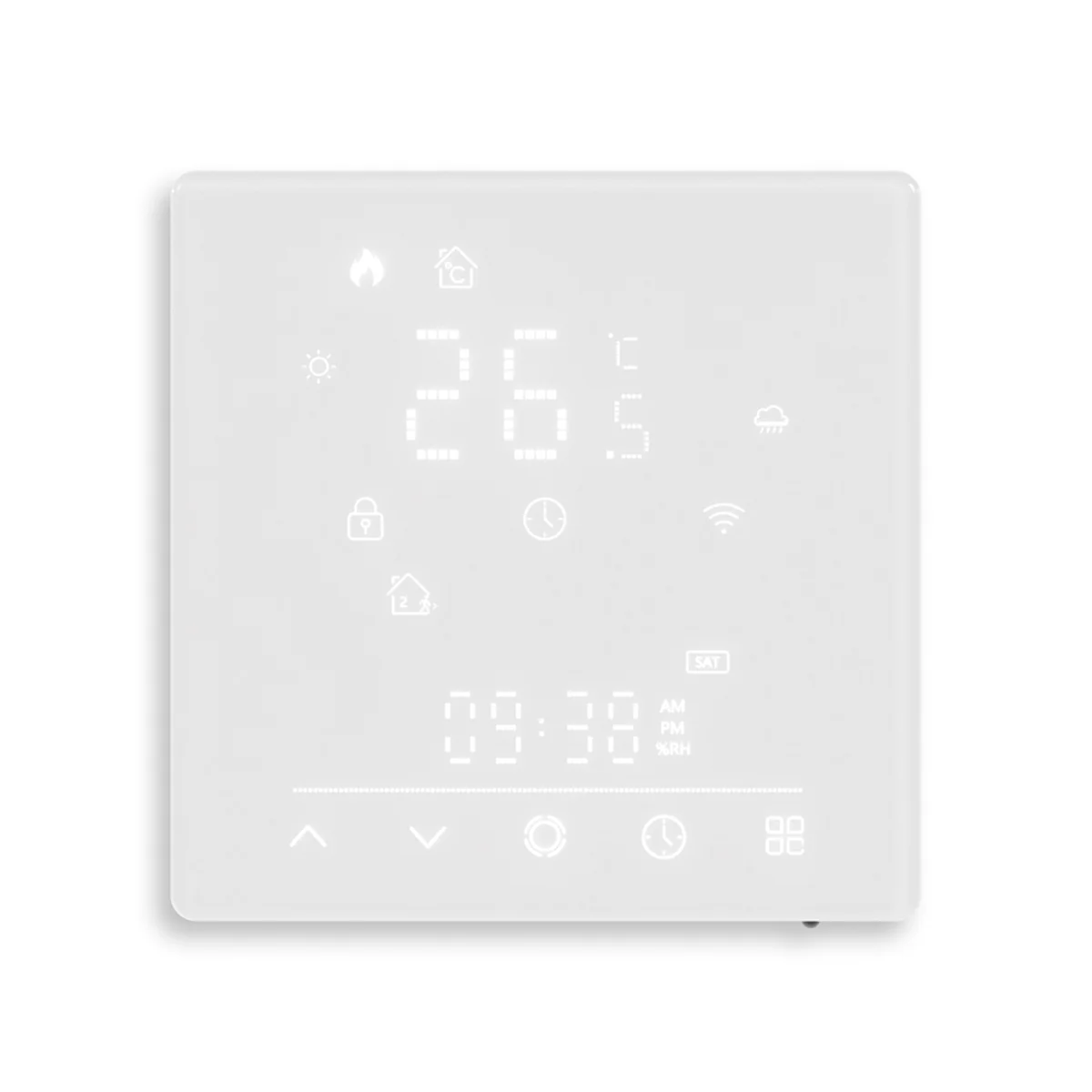 A64K Tuya WiFi Matter Thermostat Boiler Heating Temperature Controller Support APP Remote Control Alexa Voice Control White