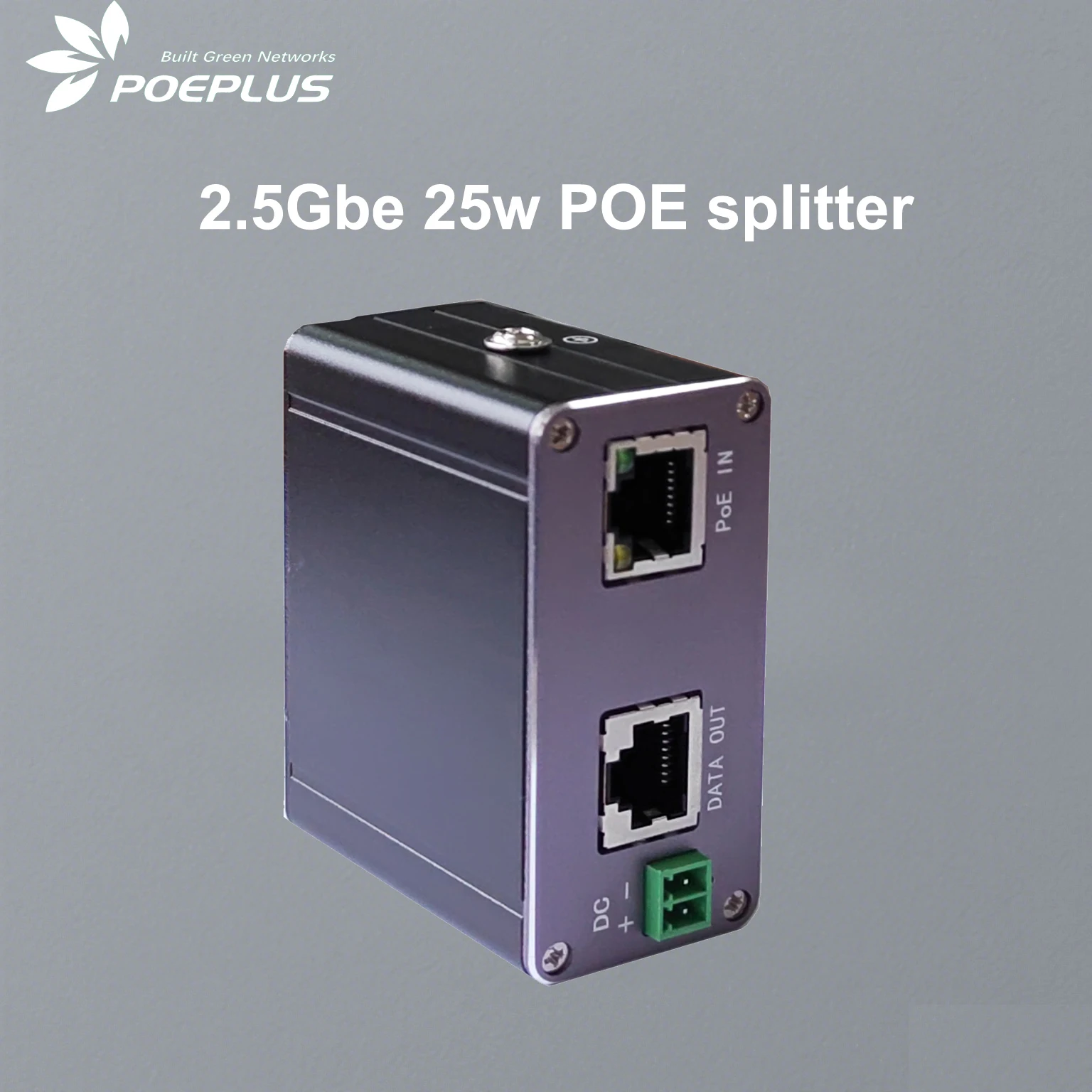 2.5Gbe Industrial POE Splitter 12V 25W Output Compliance with 802.3at POE Input Network Equipment for Enhanced Data Transmission