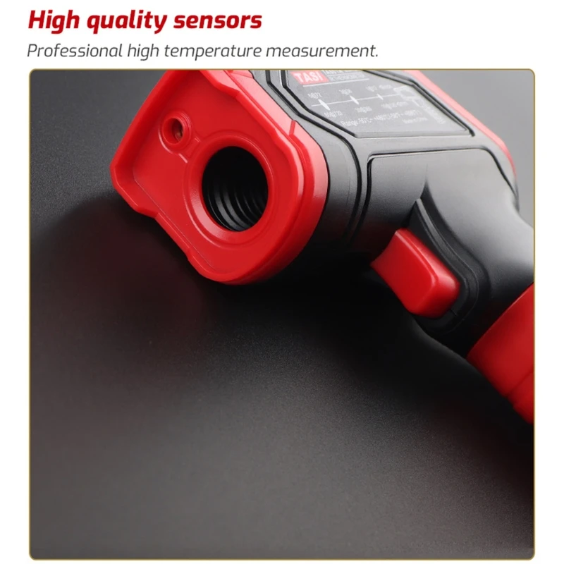 Termometer Inframerah Tinggi Non-kontak Digital Pyrometer Warna Dropship