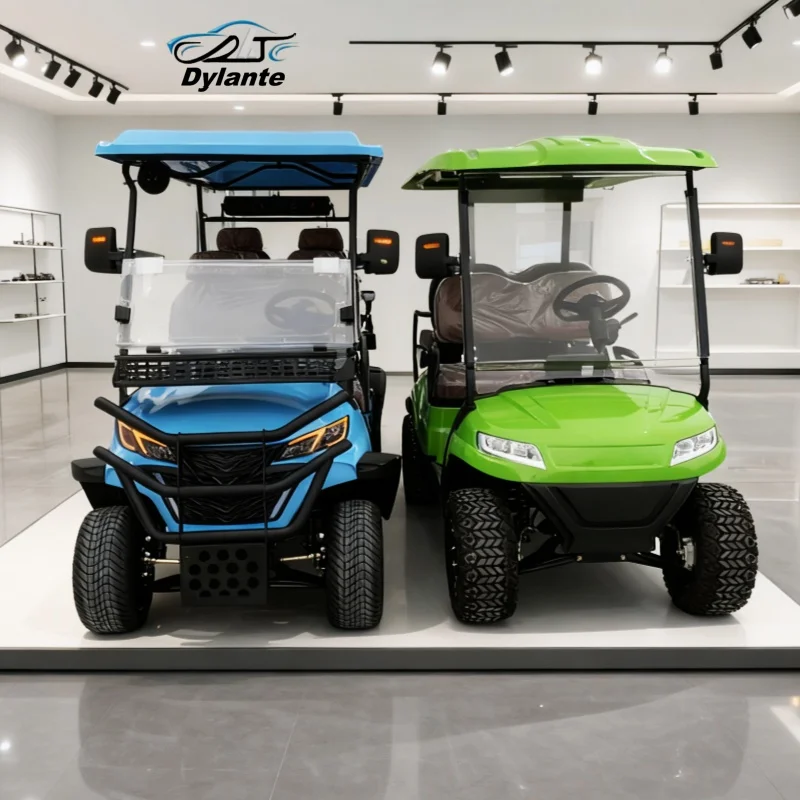 

CE DOT Заводская цена 2 + 2 4 + 2 места Электрическая тележка для гольфа Клубный автомобиль Свинцово-кислотный аккумулятор Современная модная внедорожная тележка для гольфа