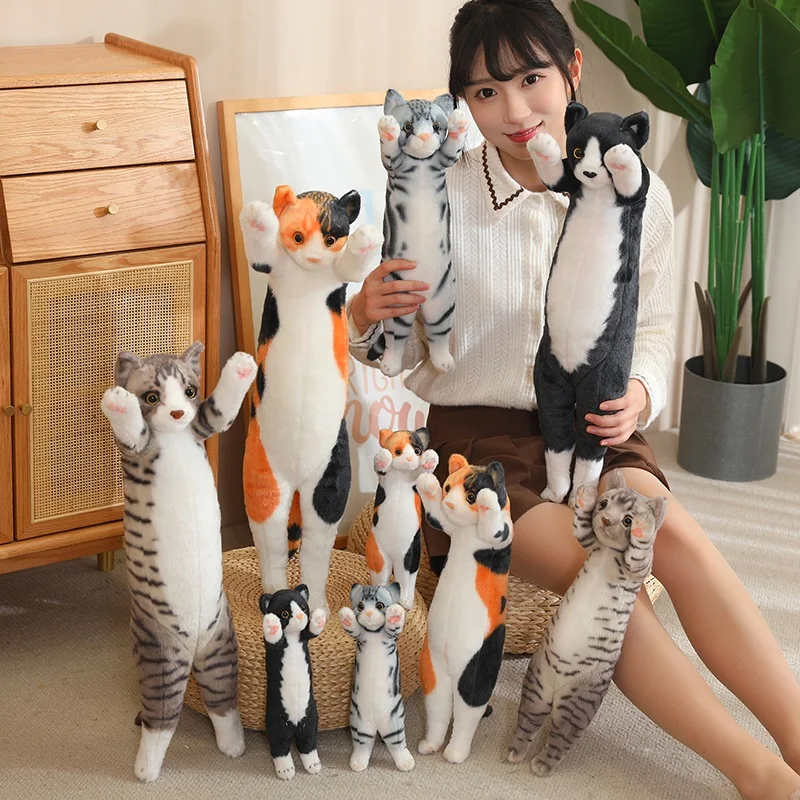 

25-58 см новая игрушка, подушка с мягкими животными, милая подушка с котом, мягкая плюшевая подушка для стояния, подушка с котом, подарок на день рождения