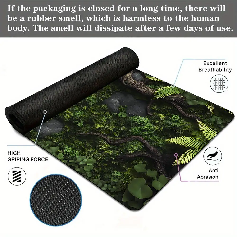 لوحة ماوس بنمط زخرفي للنباتات، حصيرة مكتبية مطاطية مضادة للانزلاق، ملحقات الكمبيوتر، حصيرة ألعاب، لوحة مفاتيح ممتدة لتزيين سطح المكتب