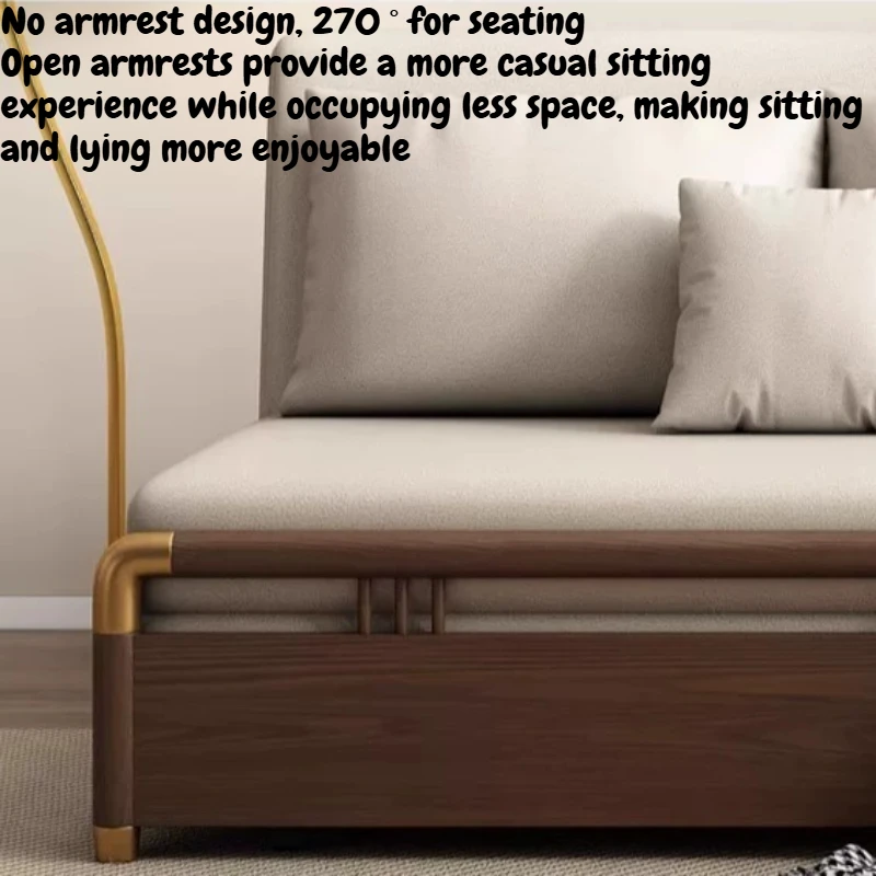 Living Room Double Sofa Bed Modern Luxury Multifunctional Lazy Fabric Folding Convertible Sofa Bed Pull Storage Lounge Furniture