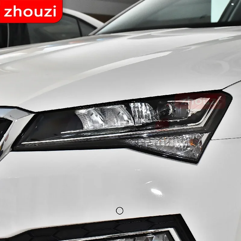 2 قطعة لسكودا سوبيرب 3 3 فولت B8 2015-On سيارة العلوي تينت الأسود طبقة رقيقة واقية حماية شفافة ملصق من البولي يوريثان الملحقات #4