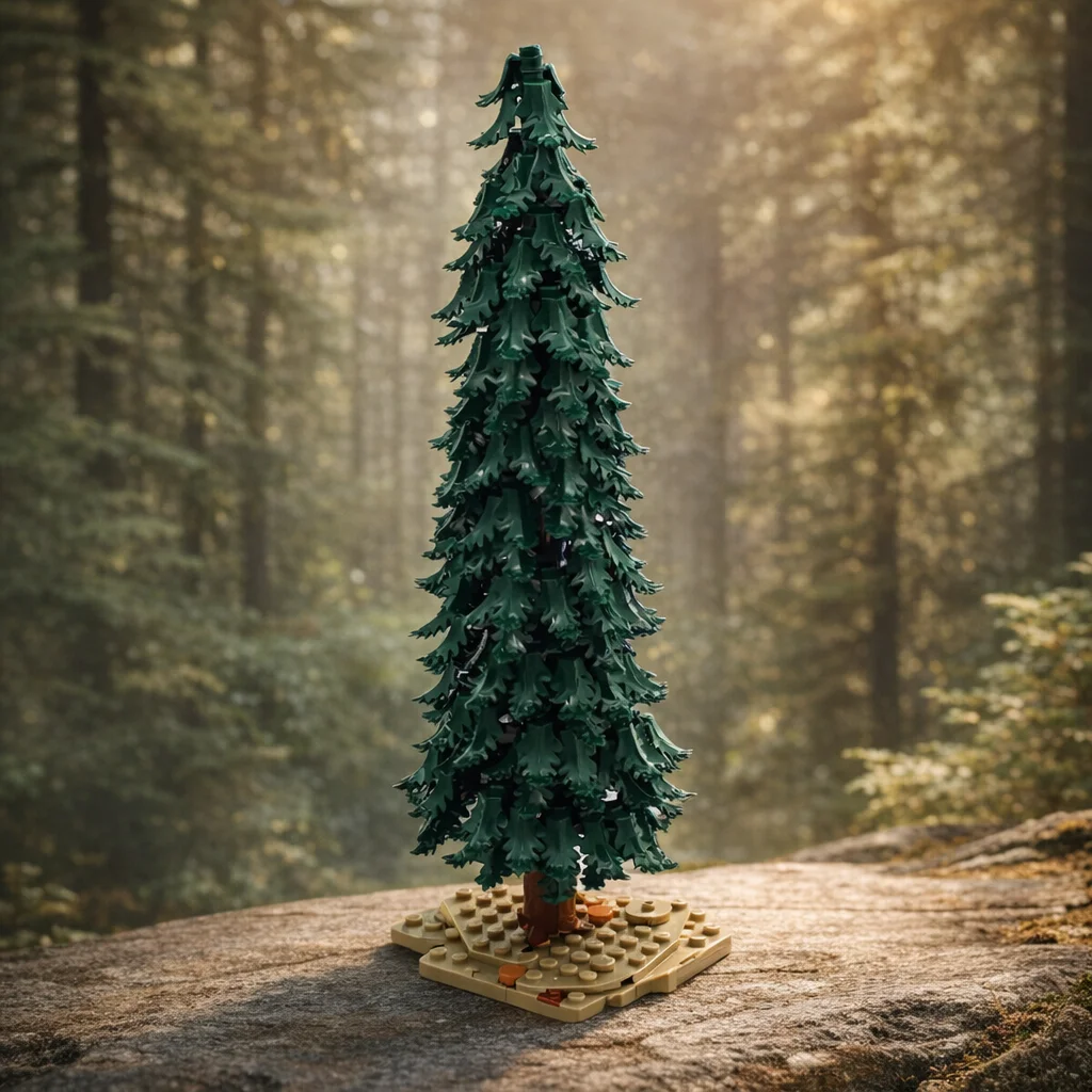 

Конструктор MOC: Модель вечнозеленой сосны, высокая ель, ландшафтная диорама, декор для стола, совместимые кирпичики