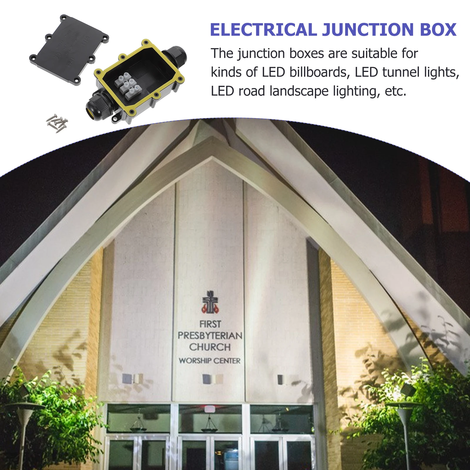 Waterproof Junction 4 Pack Electrical Box Outdoor Watertight Corrosion Resistant High Temp For Led Lighting Coastal