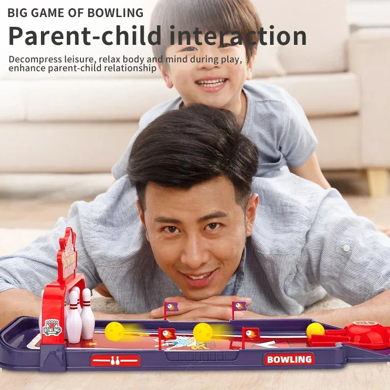 Table Bowling Children's Party Board Games Indoor Ball Sports Double Battle Educational Toys Parent-Child Interactive Kids Toys