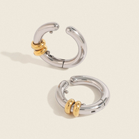 Classic Simple C Shape Ear Cuff Small Hoop Dangle Elegant Women Design Chic Jewelry Gift Waterproof Anti Allergic Metal