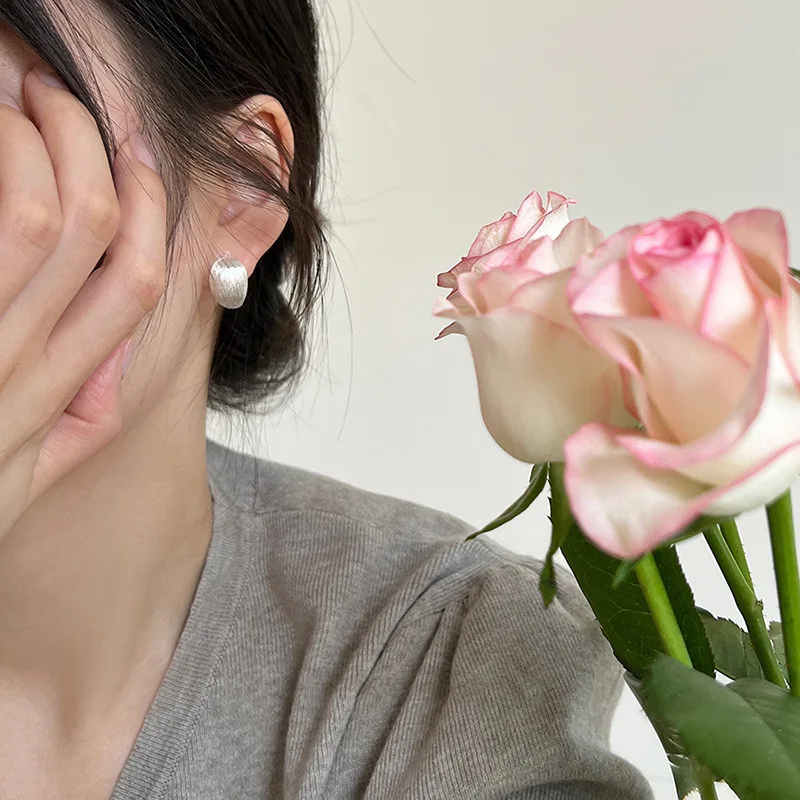 XIYANIKE 한국산 프로스트 워터 드롭 이어 클립 귀걸이 여성용 패션 신상 주얼리 친구 선물 파티용