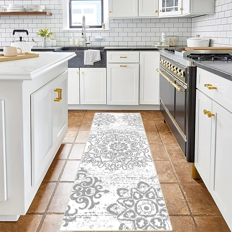Soft and Stylish Rectangular Carpet with a Bohemian Design Machine Washable and Non-Slip Suitable for Indoor Use in Living Room