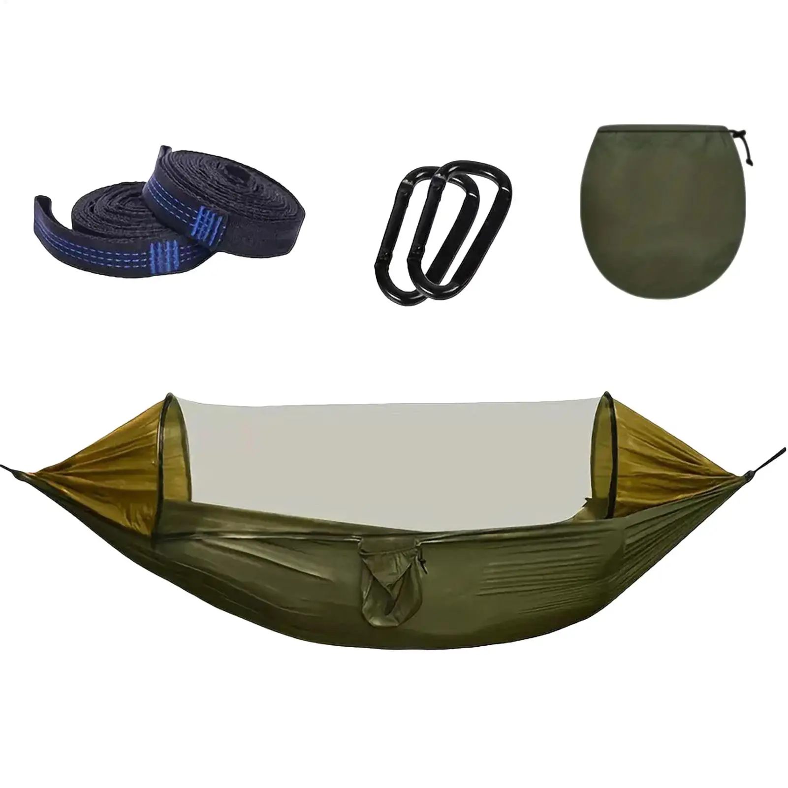 

Camping Hammock Tent Fully Automatic Quick-Opening Camp Hammock With Gnats Net For Women Men Campers Family Hikers Backpacking