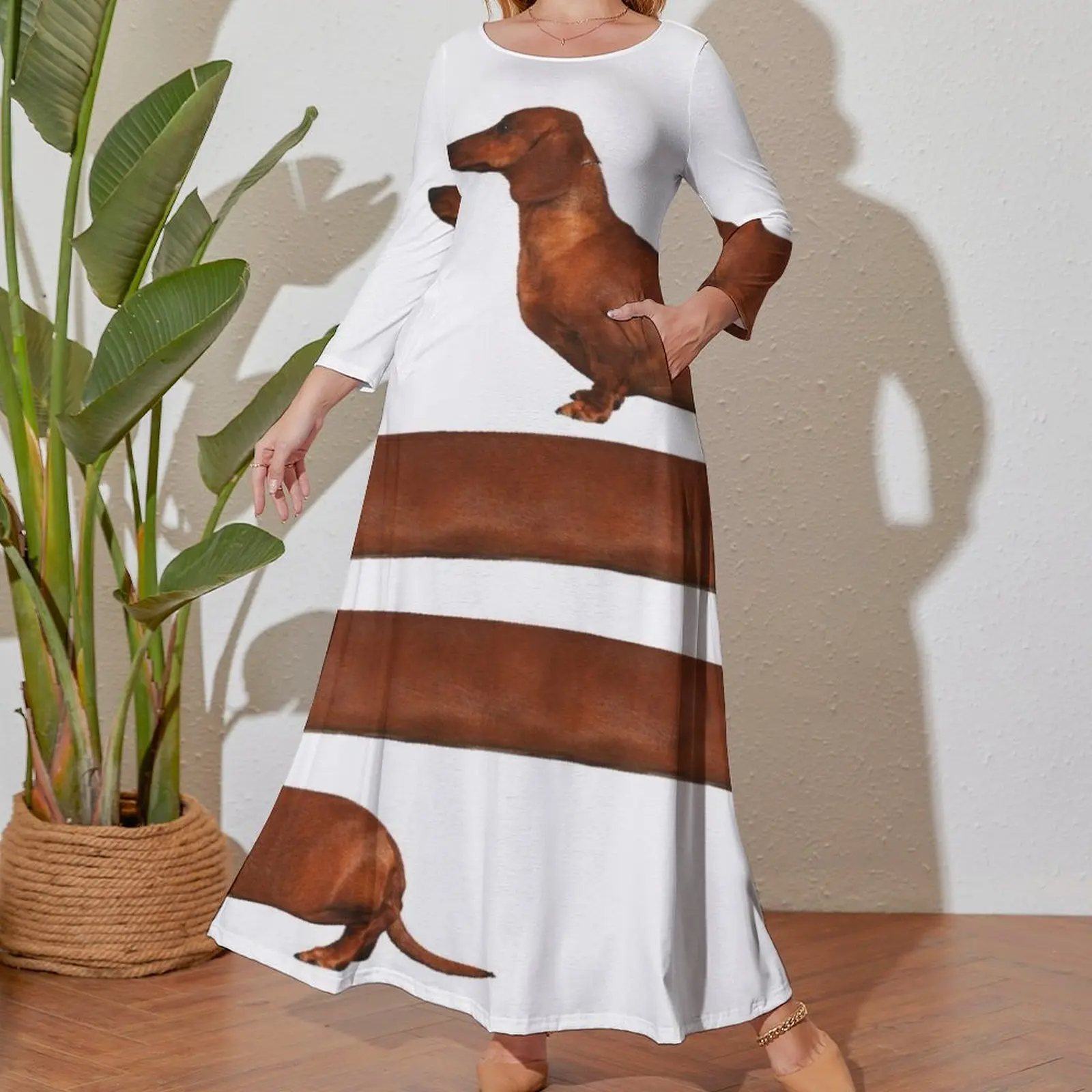 Dachshund Dog Funny Long Sleeved Dress dresses for womens summer dresses women formal occasion dresses