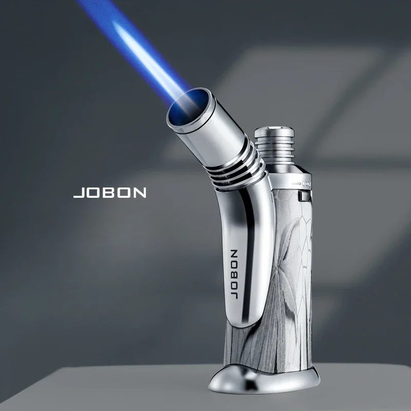 

Jobon Lighter Gas Windproof Visible Gas Window Convenient Flame Adjustment Valve Elbow Gun Lighter Smoking Accessories Men Gifts