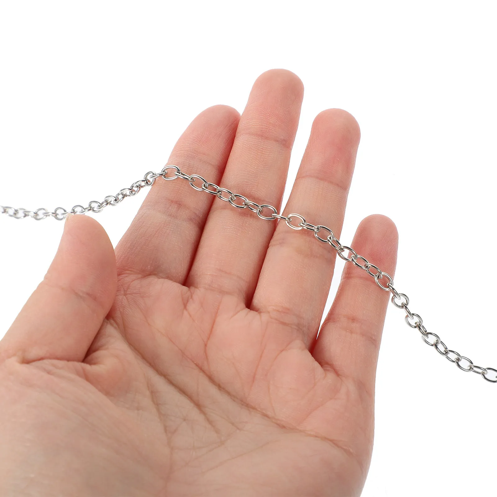 

1Set Jewelry Chain Lobster Clasp Kit Metal Crafting Chains for DIY Necklace Bracelet Anklets Sturdy Practical Long Lasting Use