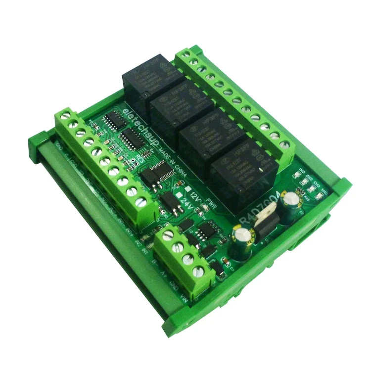 

R4D7G04 4DO 2DI 3AI RS485 Modbus RTU Многофункциональный релейный модуль ПЛК Плата расширения ввода-вывода 4-20MA 0-10 В Коллектор тока и напряжения