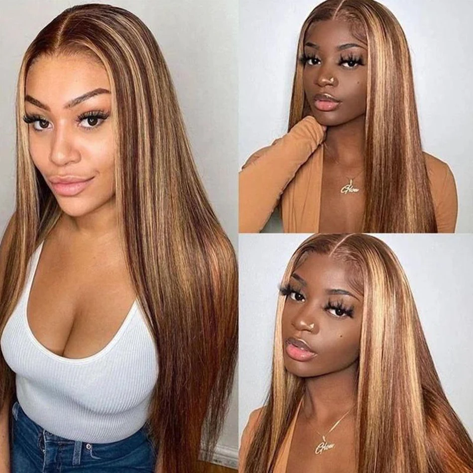 Remy Brazilian hair 4/27 13x4 Hd lace deep wave frontal wig ShineFull Natural Hairline 250% Density Body Wave Human hair wigs