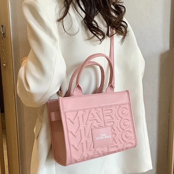 حقيبة يد منقوشة بحروف واحدة، محفظة كتف نسائية فاخرة للركاب، حقيبة كروس أنيقة بمقبض علوي، حقيبة بسيطة من اليوم إلى الليل #2