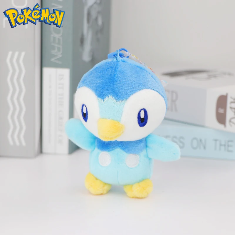 Original Potdemiel Piplup Gengar Keychain Plush Toys Clefairy Slowpoke Jigglypuff Eevee Mimikyu Rowlet Pandents Peluche Dolls