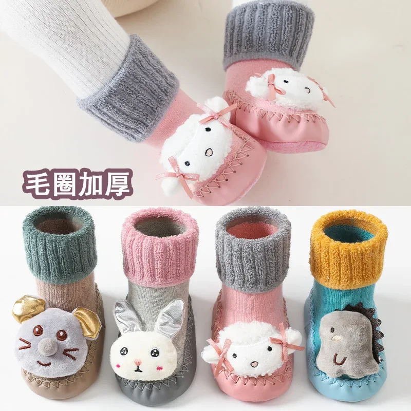 

Baby Floor Socks Winter Thick Kids Socks Cartoon Baby Toddler Shoes Non Slip Soft Sol Indoor Baby Socks