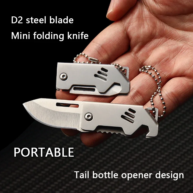 Mini Stainless Steel Forming Knife Outdoor Camping Self Defense Emergency Survival Knife Folding Portable Keyknife