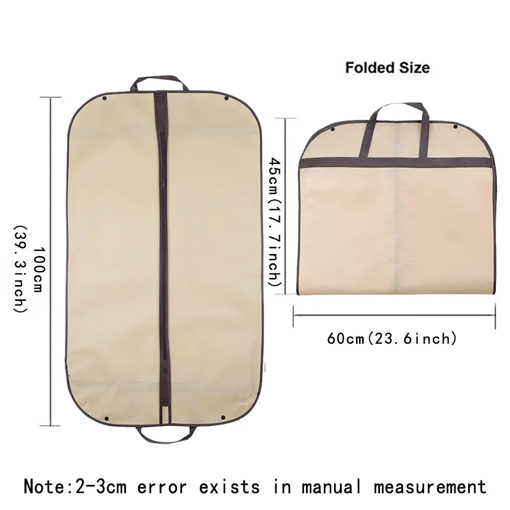 Dust Proof Garment Protector Cover Bag Fully Enclosed Clothes Cover with Zipper Clothes Bags Hanging Durable Clothes Storage Bag