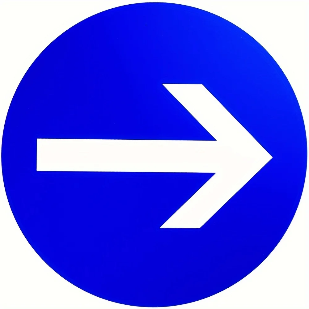 Multifunctional 20.32x20.32 cm Aluminum Traffic Sign - Easy to Hang, No Power Required, Suitable for Intersections, Sidewalks, W