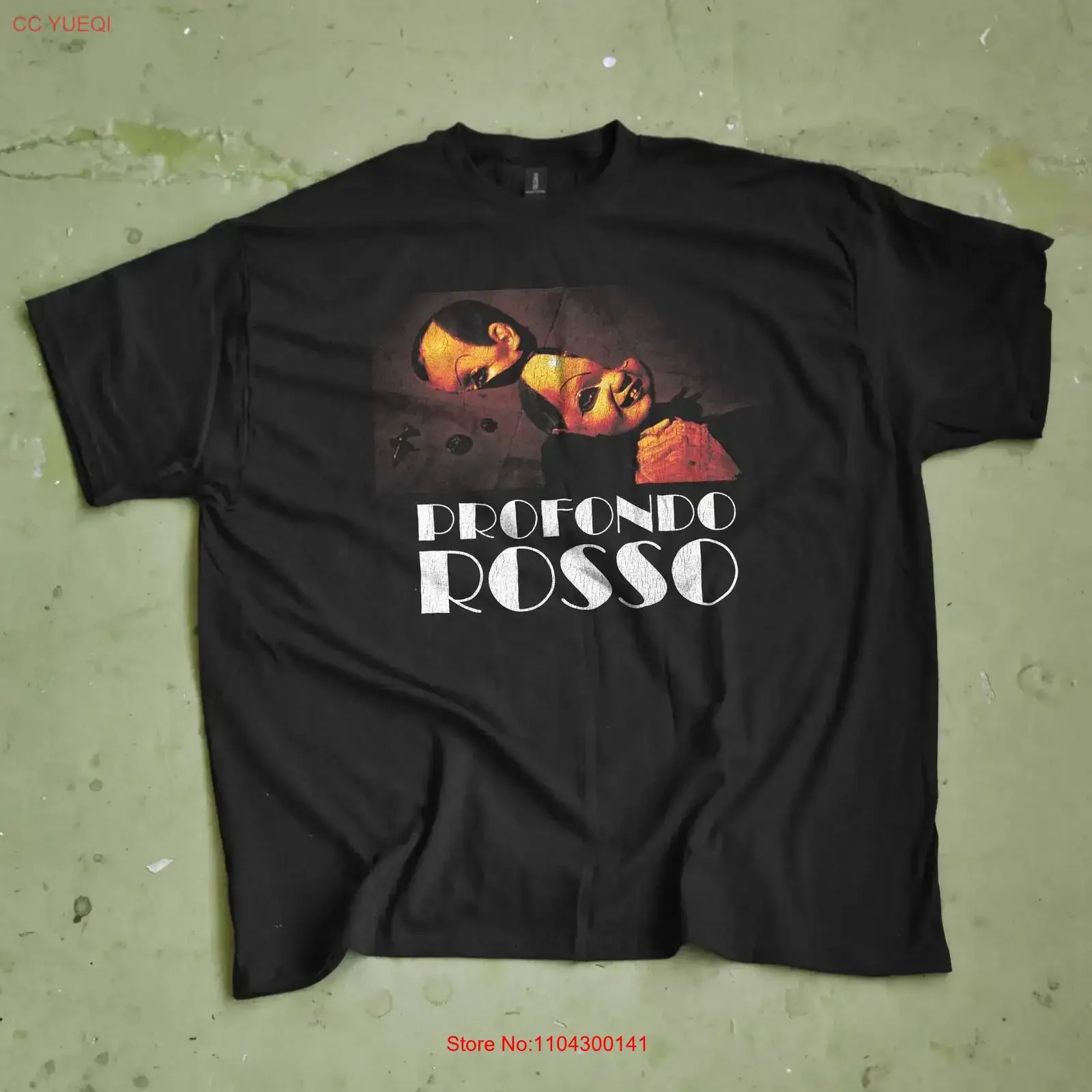 Camiseta Profondo Rosso Deep Red Dario Argento Horror vintage lavada suave elástica gráfica de moda para hombre unisex cómoda