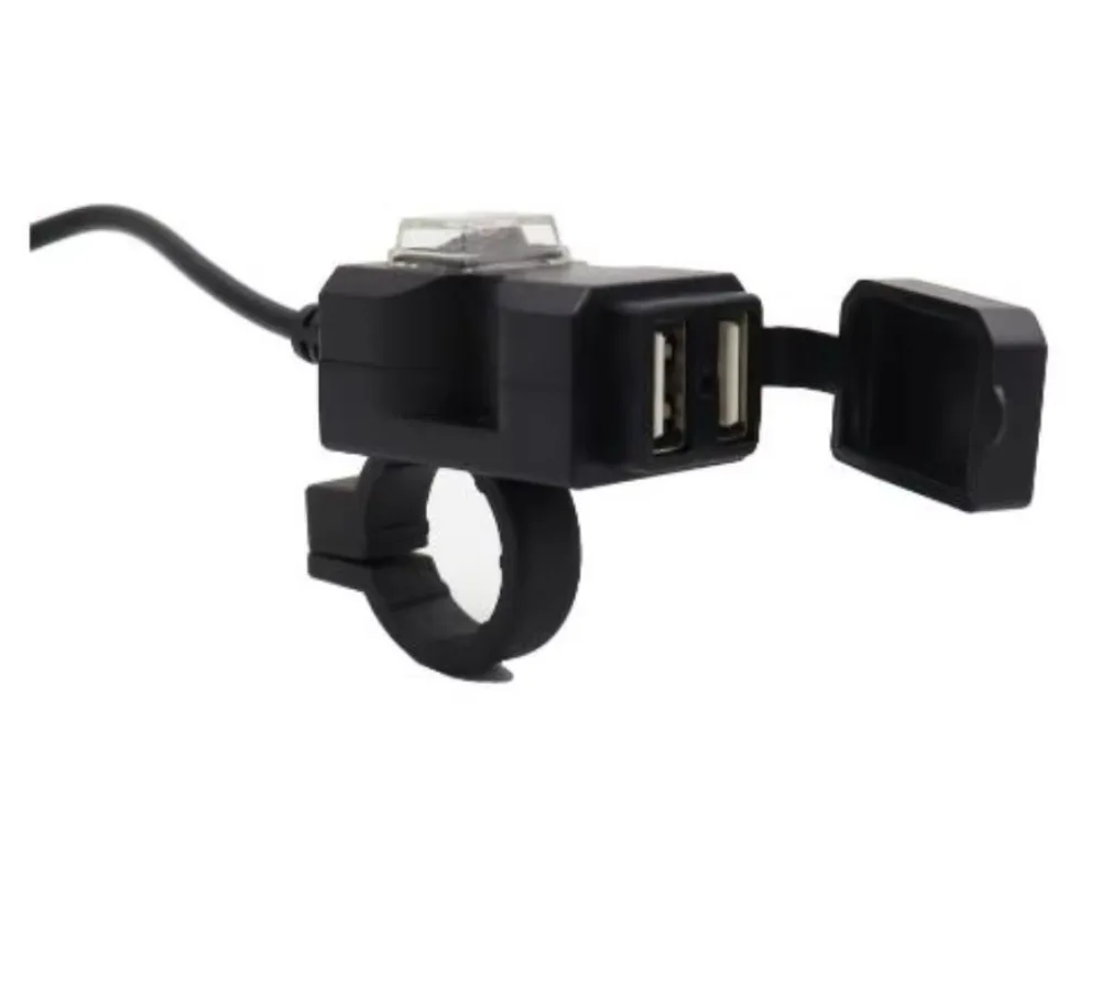 12V-24V Dual USB Motorbike Motorcycle Handlebar Charger Adapter Waterproof Power Supply Socket