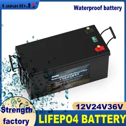 12V24V36v battery pack 100ah Lifepo4 Battery 300AH Solar RV Boat Motor Outdoor Energy Storage Battery Motor Backup Battery 200AH