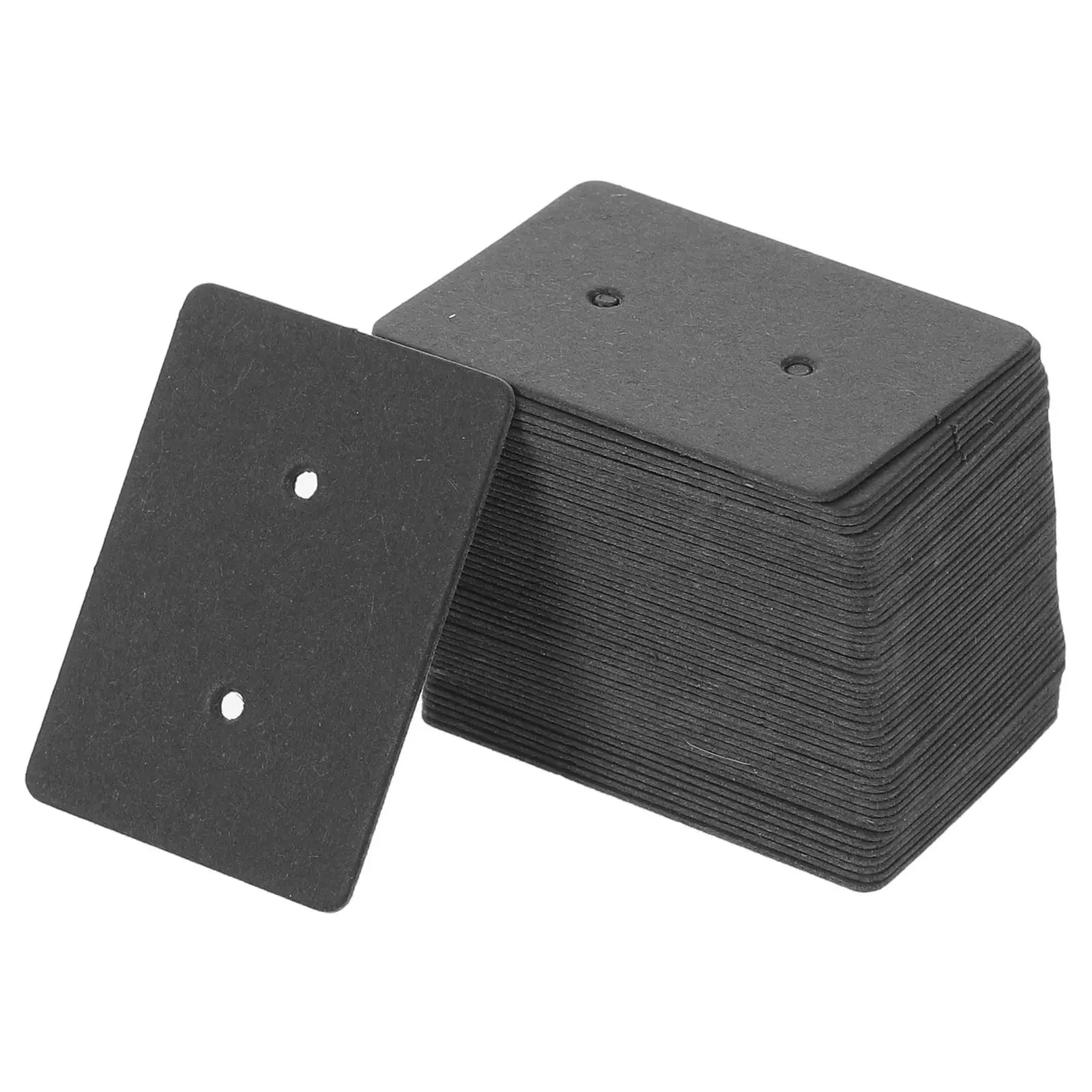 

300Pcs Earring Display Packaging Black Paper Cards 3.5x2.5cm Sturdy Cardstock for Retail Jewelry Holders Boutique Display Card