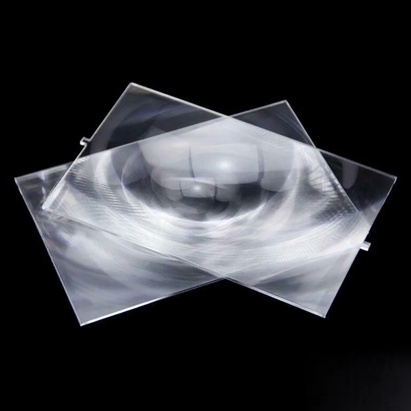 DIY Projector Lens Fresnel Lens Solar 140x90mm Focal Length 185mm 120mm Plane Magnifier Plastic 2PCS