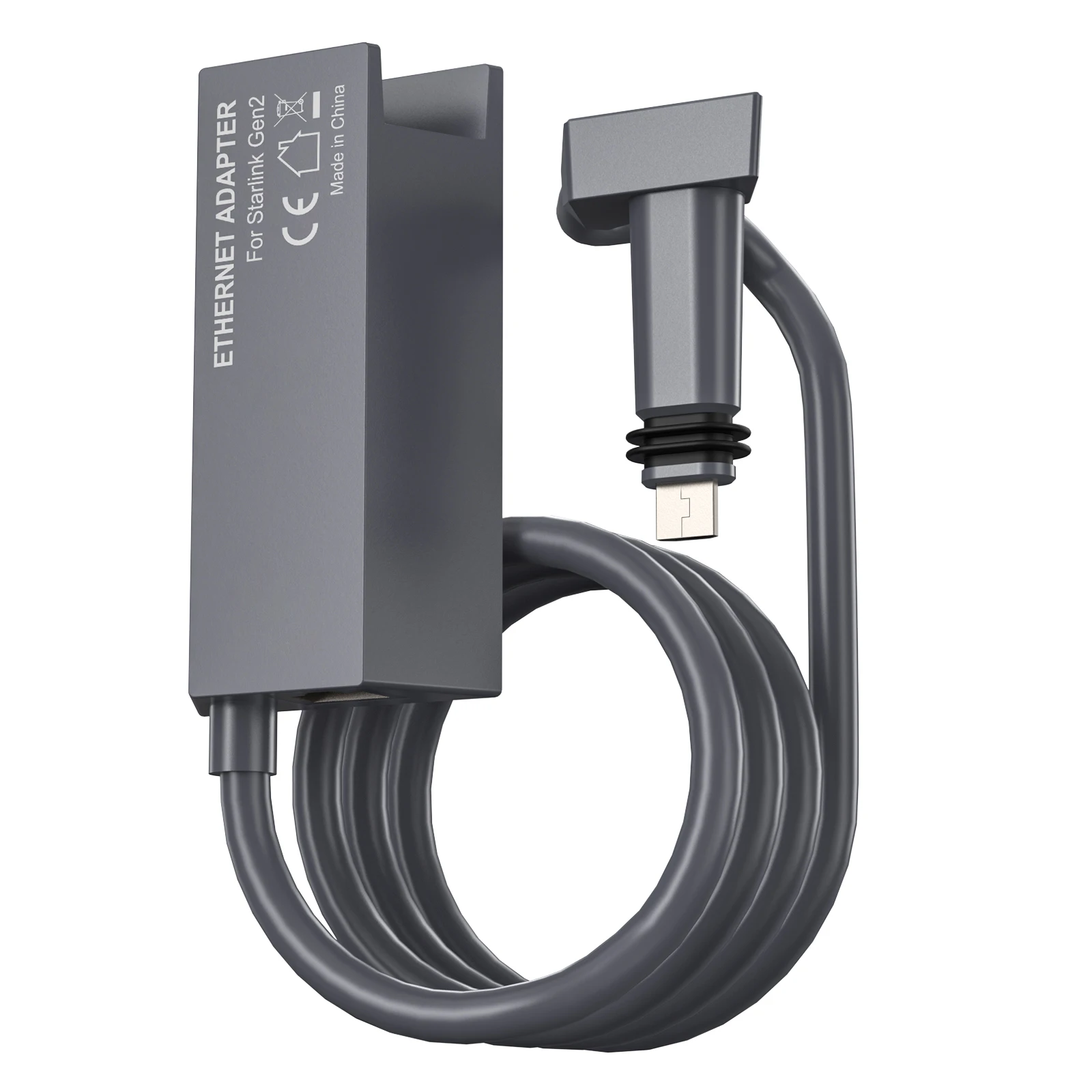 Pop Ethernet Adapter Rectangle Dish Antenna Satellite USB Internet Powerline Kit For Starlink V2 Satellite Internet Ethernet Ada