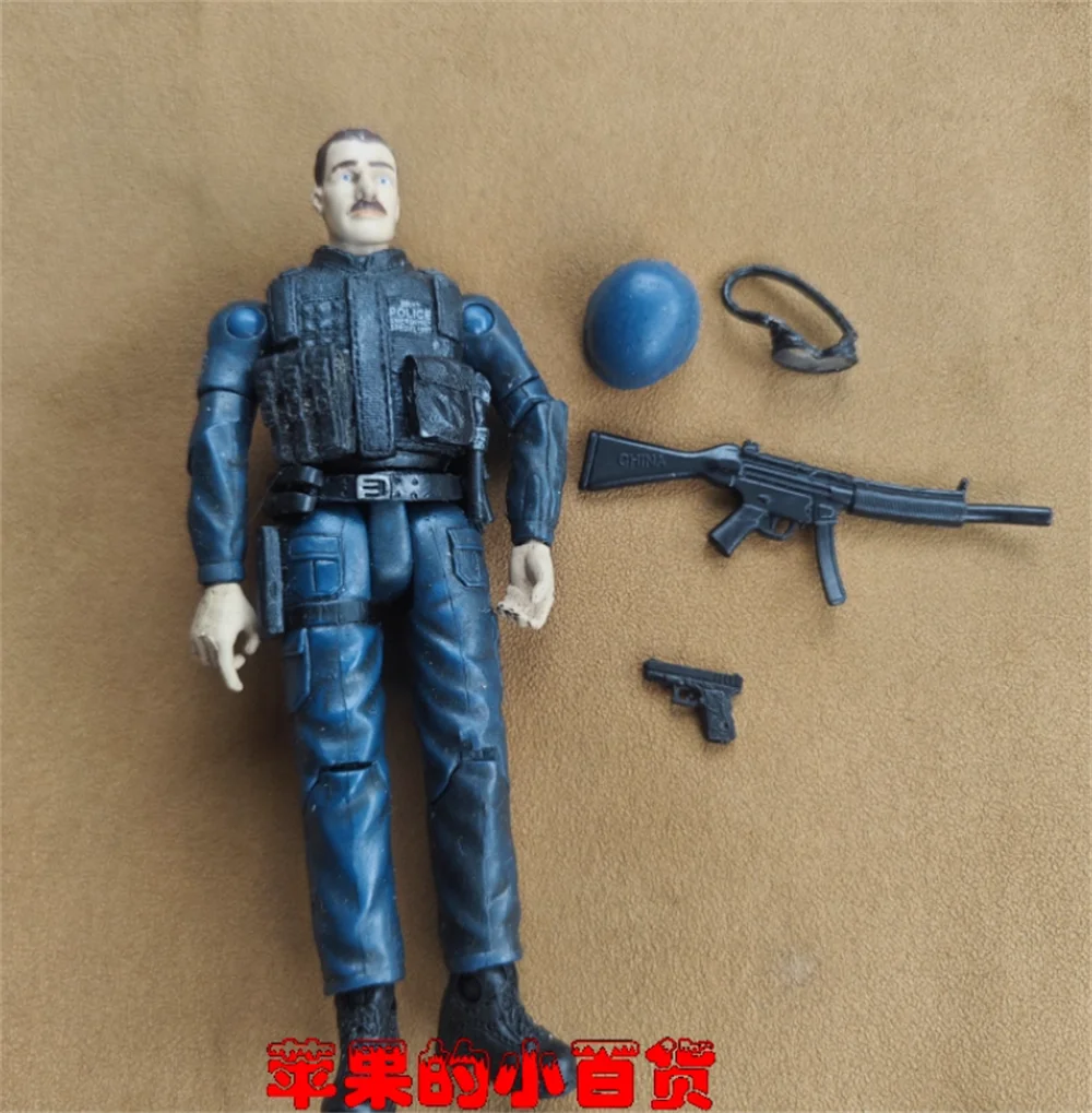 BBI 1/18 Figurka Żołnierza Specjalnych Sił SWAT, Kompletny Zestaw Policjanta, Ruchoma Figurka Akcji z Materiału PVC, 3,75 cala, Dla Fanów i Kolekcjonistów