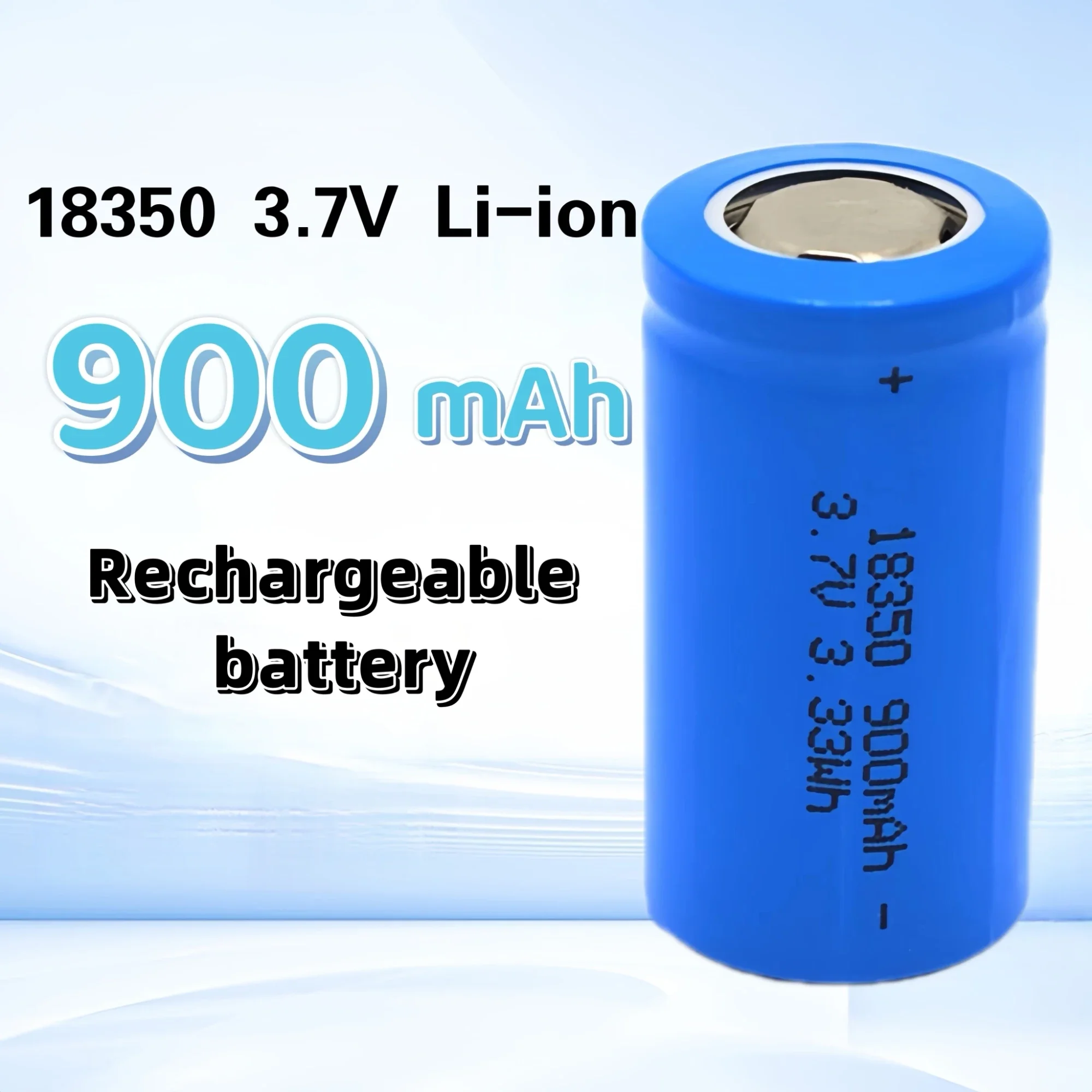 18350 batteries 3.7V 900mAh Rechargeable lithium battery with Flat top for Flashlight Rechargeable headlamp Camera Vape Juicer