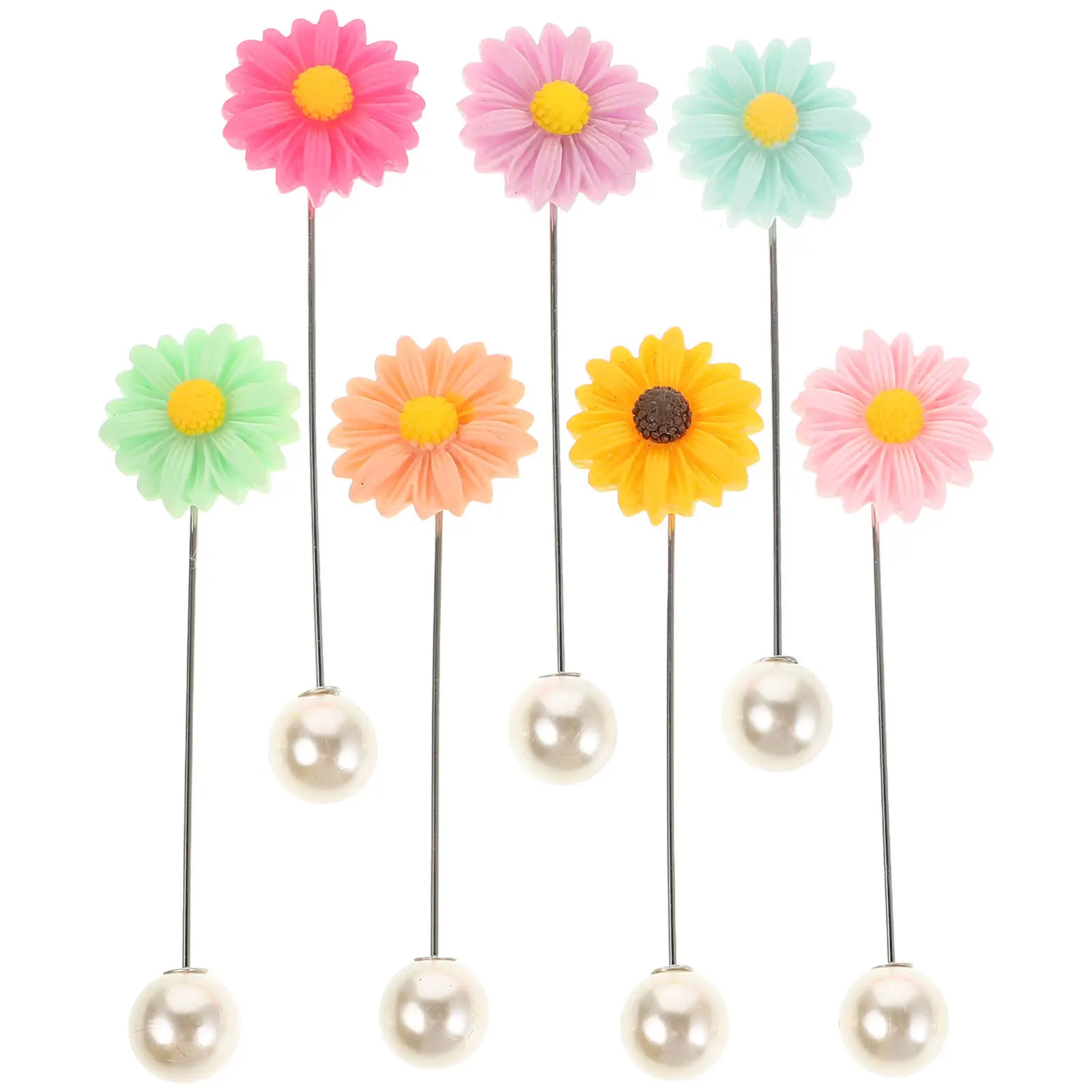 7pcs Rose Scarf Pins, Floral Brooches for Hijab, Shawl & Suit – Elegant Lapel Pins, Fashion Jewelry for Women & Men