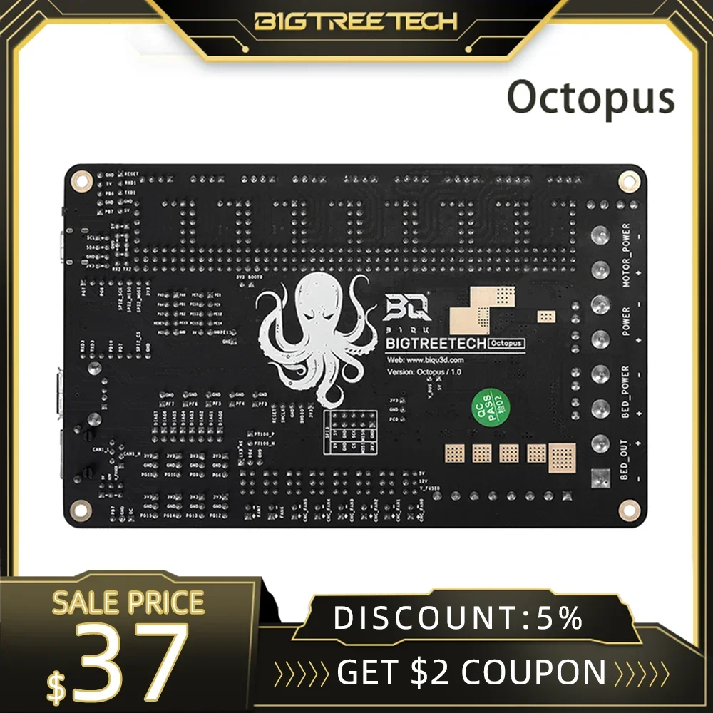 Материнская плата BIGTREETECH BTT Octopus V1.1 32 бит TMC2209 TMC2208 VS Spider V1.0 SKR V1.4 Turbo для Voron V2.4 Ender 3 V2